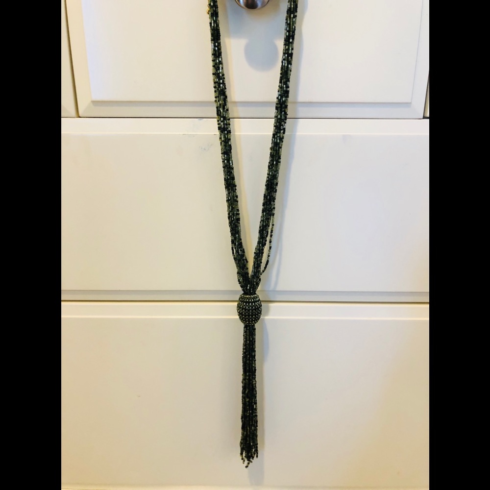 Army Green Beaded necklace